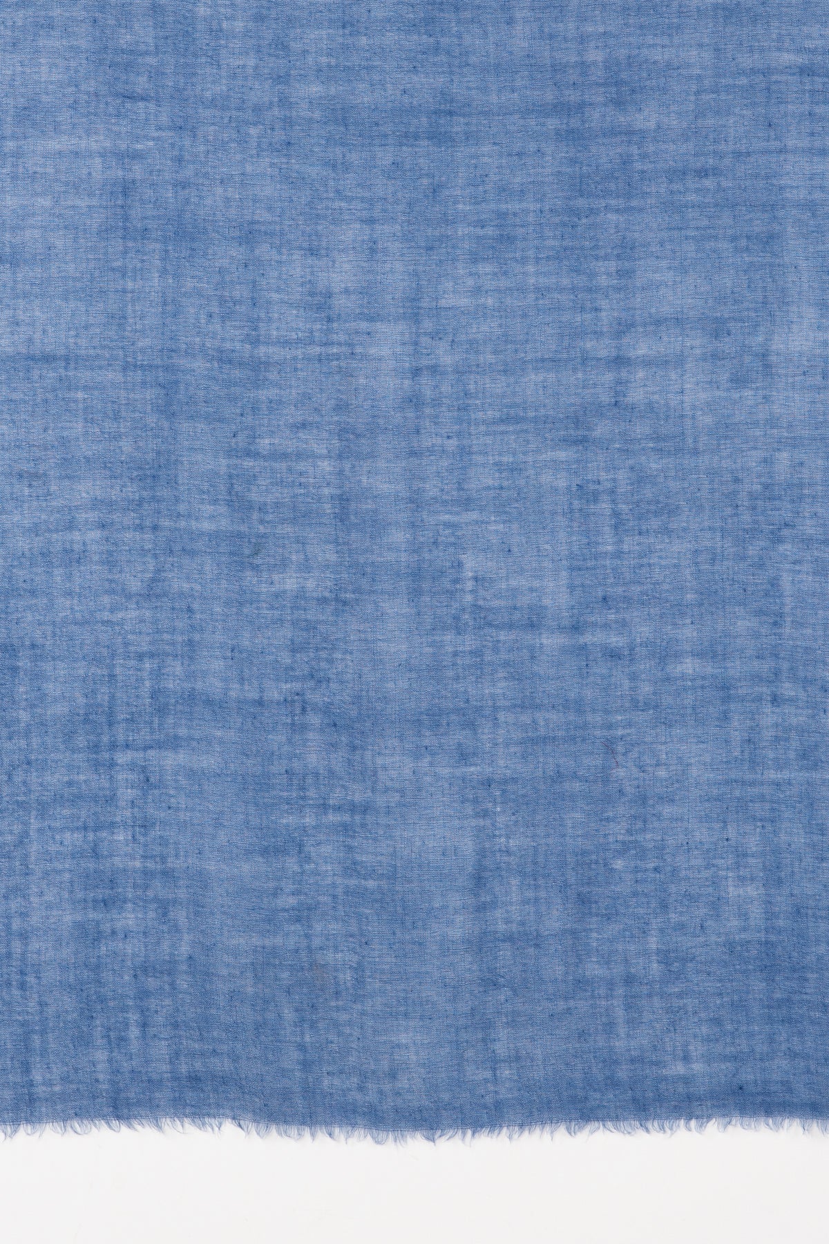 Plain Weave Gauze Merino Wool Scarf - Royal Blue-2
