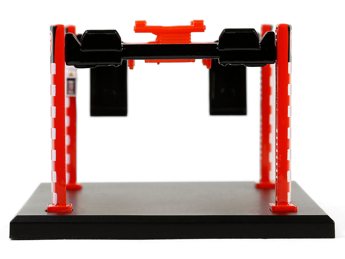 Adjustable Four-Post Lift "Firestone" Red and White "Four-Post Lifts" Series 6 1/64 Diecast Model by Greenlight-1