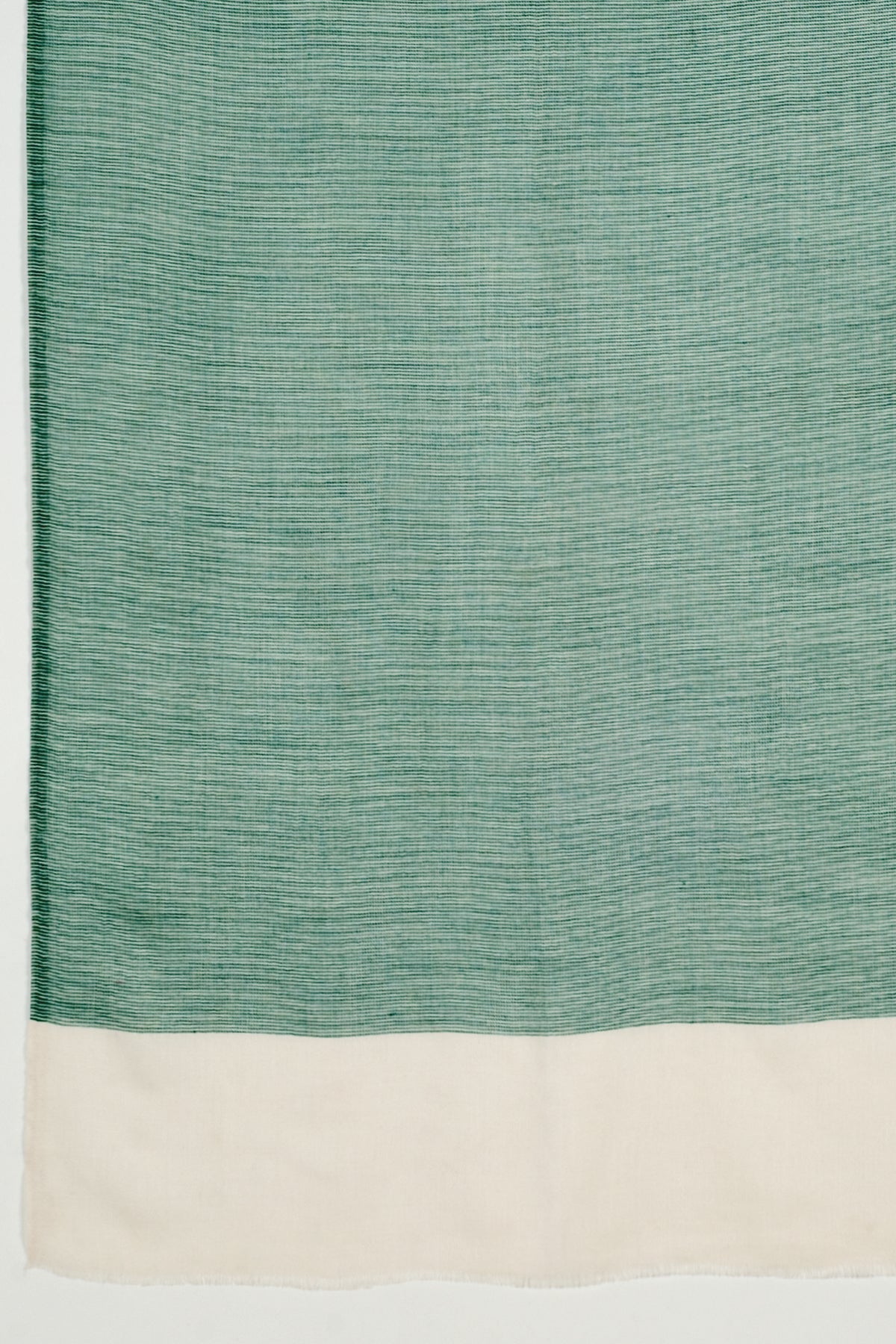 Micro Squares Cashmere Wool Scarf – Bottle Green & Off-White-1