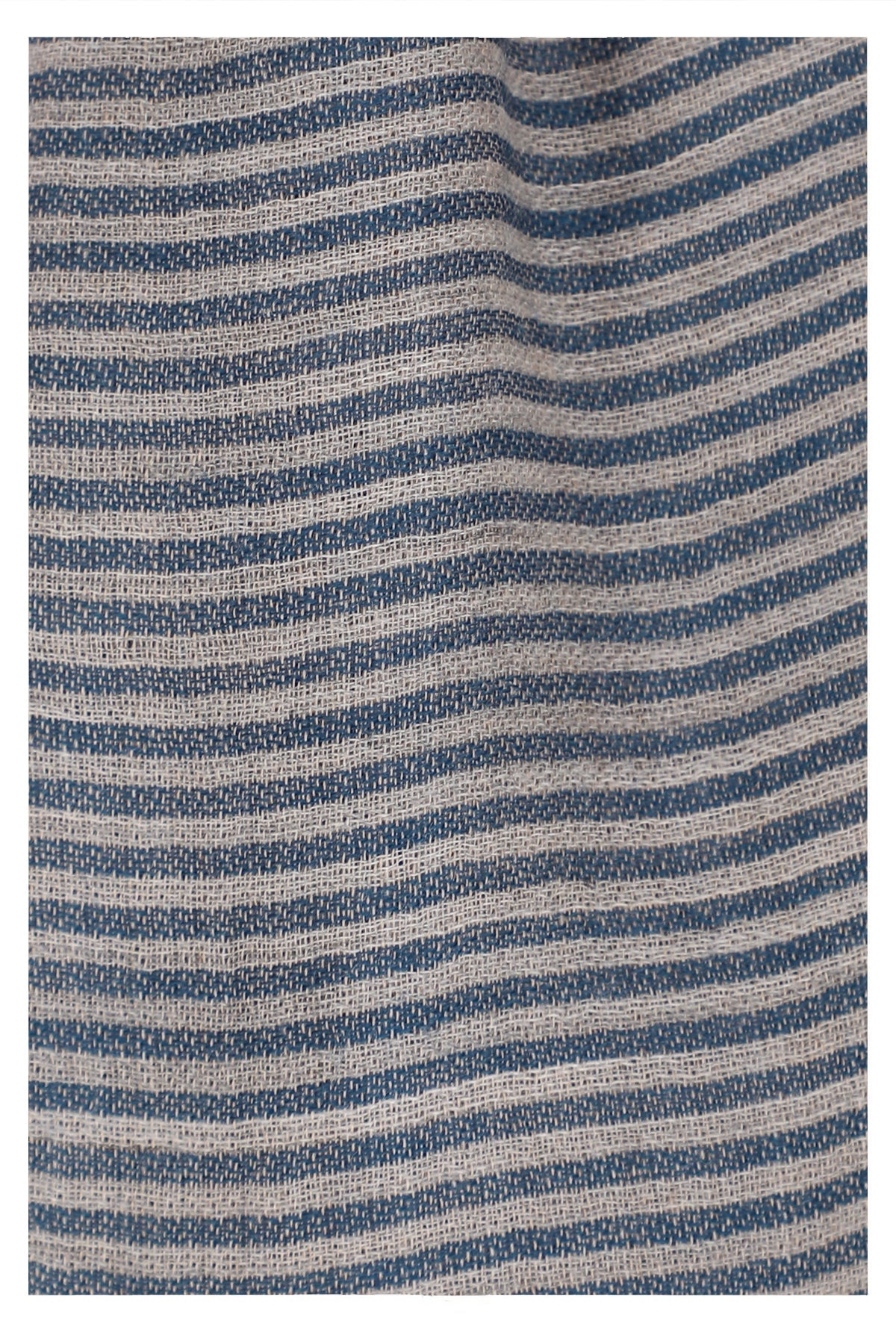 Serene Stride Stripes Wool Scarf - Beige Blue-3