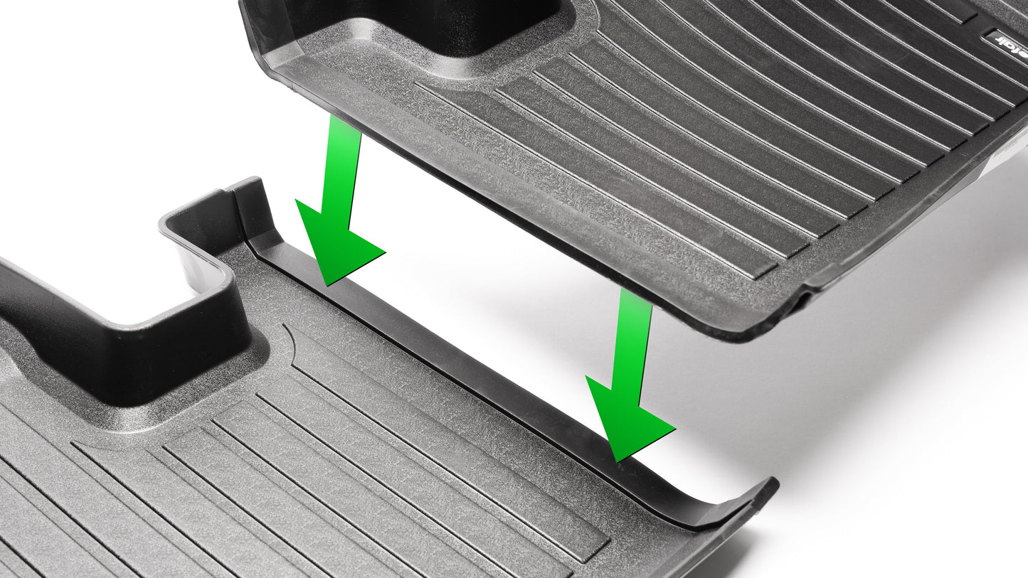 2befair Allwettermatte Fußraum hinten für das Tesla Model Y-3
