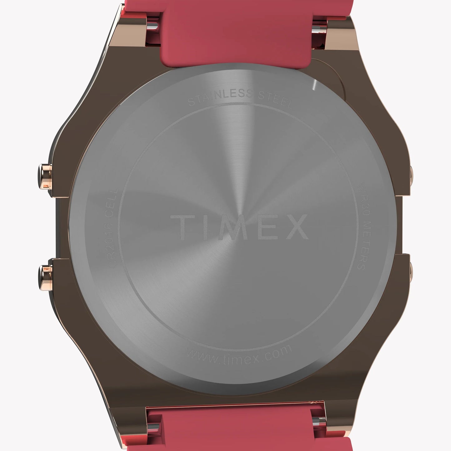 Timex Unisex Rose Gold & Pink Resin Strap Watch | T80-3