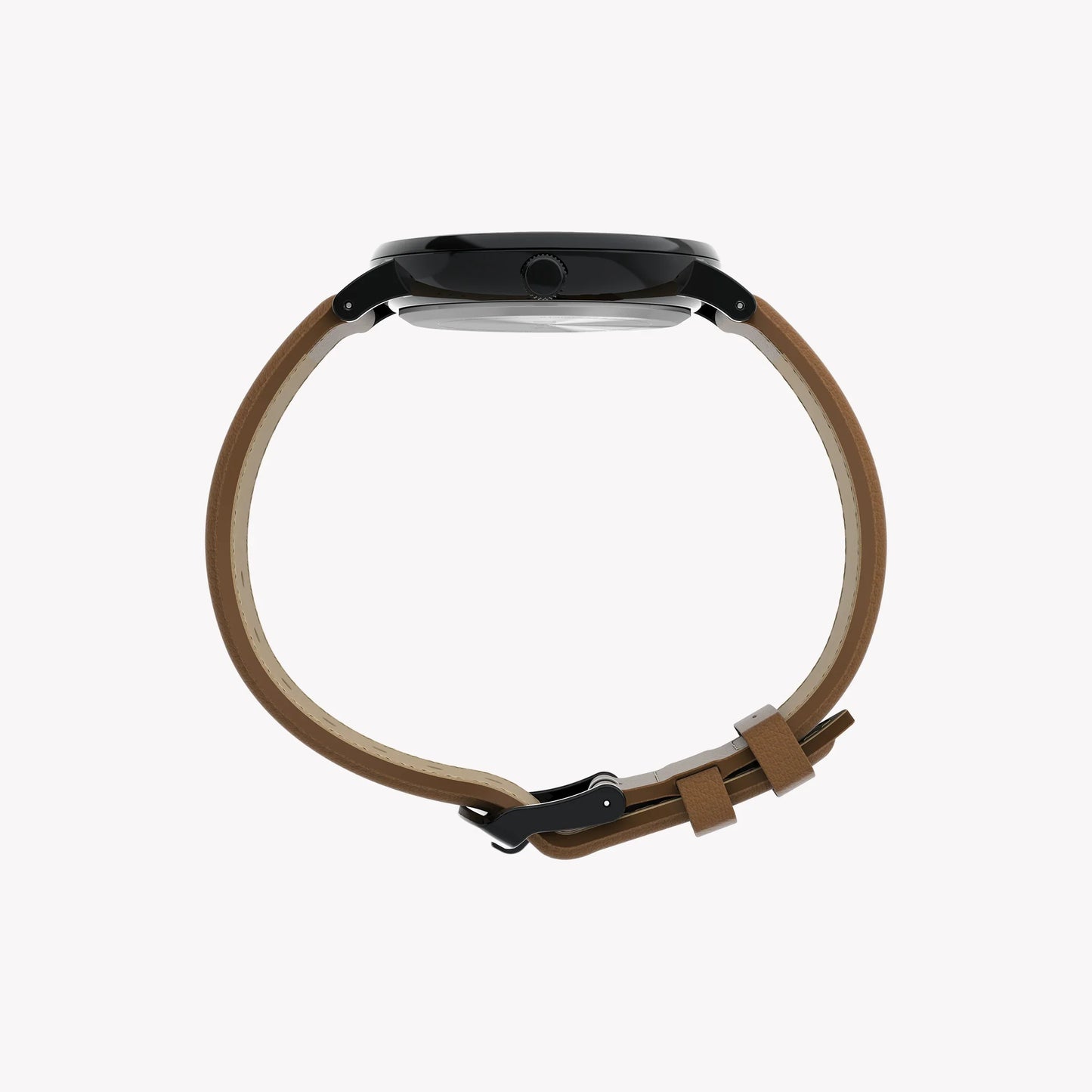 Timex Men's Black Case Watch, Tan Vegan Leather Strap | TW2V91400-4