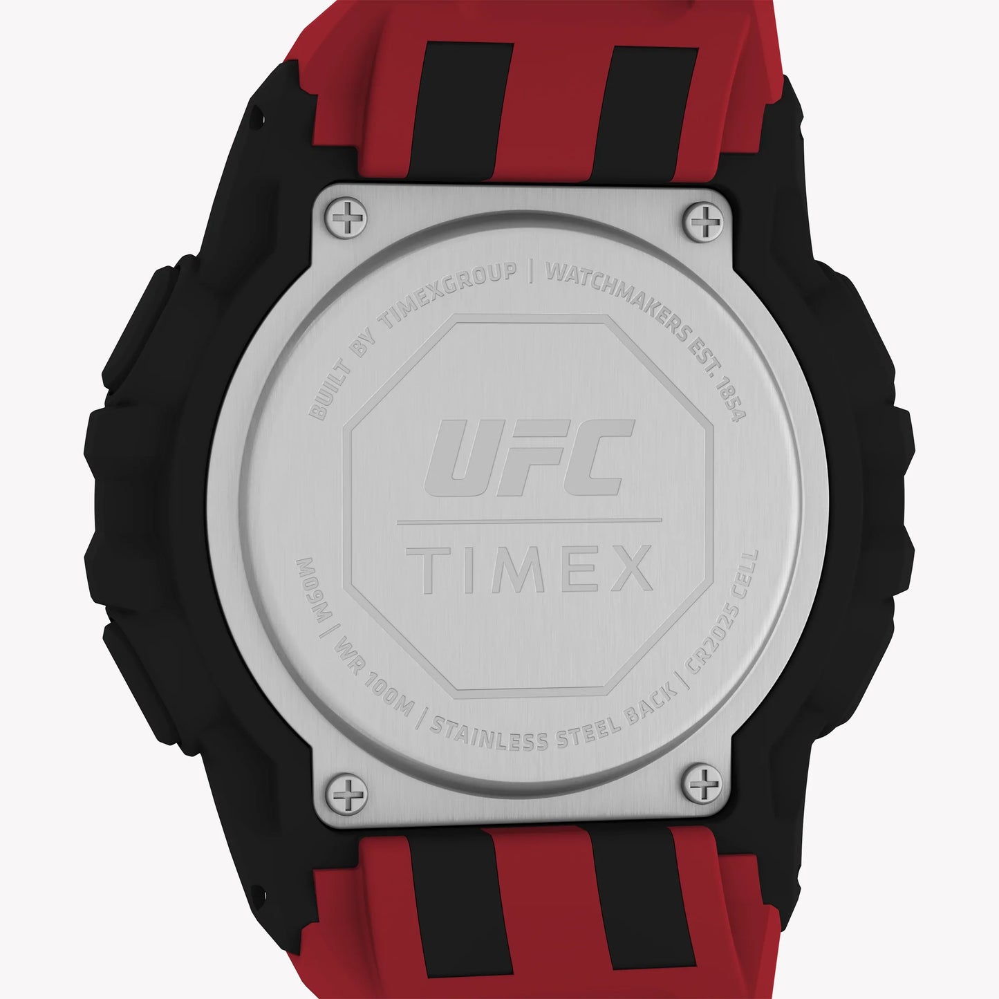 Timex Men's Black Digital Watch, Red Strap | UFC Rush 52mm-3