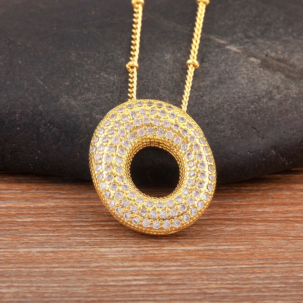 Luxe Nidin Glanzende Zirkonia Initialen Hanger Ketting - A-Z Alfabet Bedel voor Vrouwen, Perfect Cadeau voor Elke Gelegenheid!