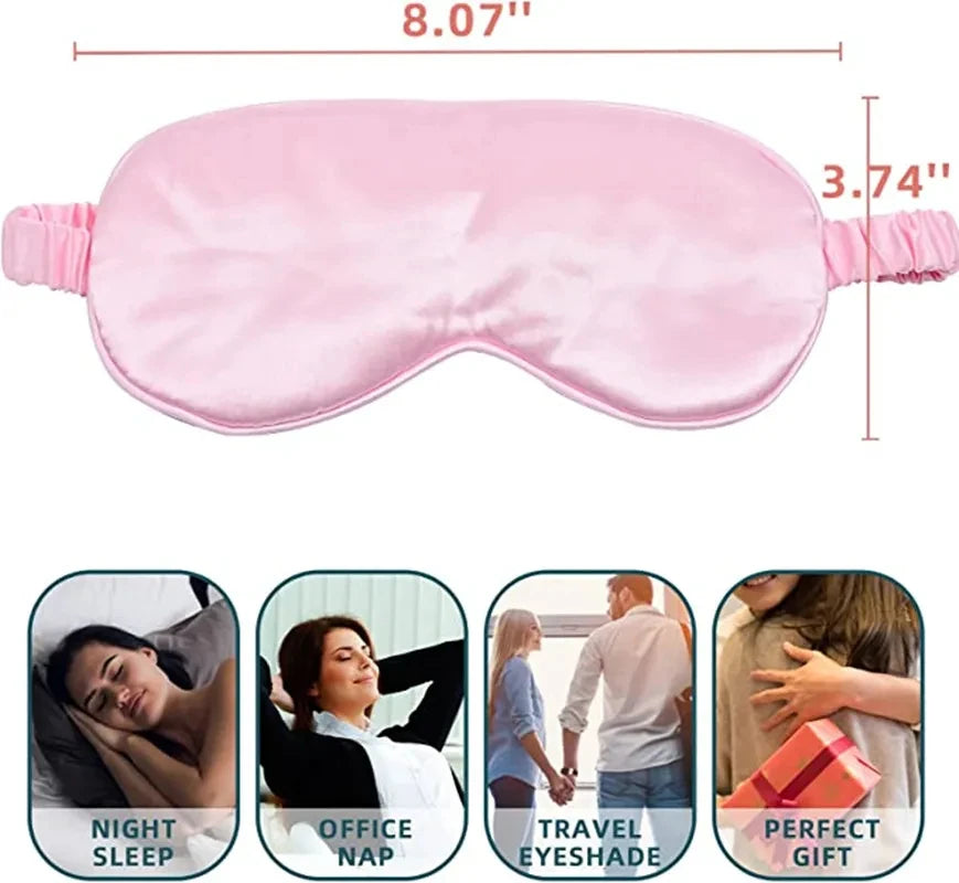 Luxueuze Geïmiteerde Zijden Oogmasker & Slaapoogmasker - Ultiem Comfort voor Reizen & Ontspanning, Zachte Oogverzorgingsschild voor Rustgevende Slaap
