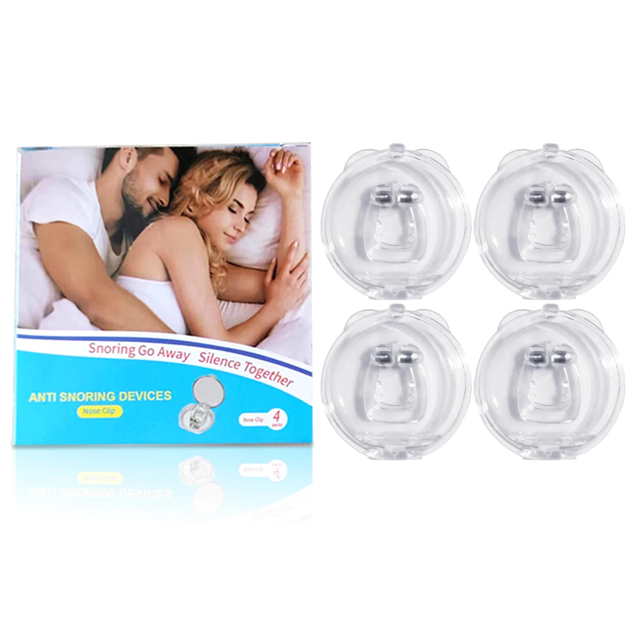 Premium Magnetische Anti-Snurk Neusclip – Adem Gemakkelijk en Slaap Beter! Effectieve Apneu Hulp met Handige Opbergdoos – Beschikbaar in 1/2/4/6 Pakketten