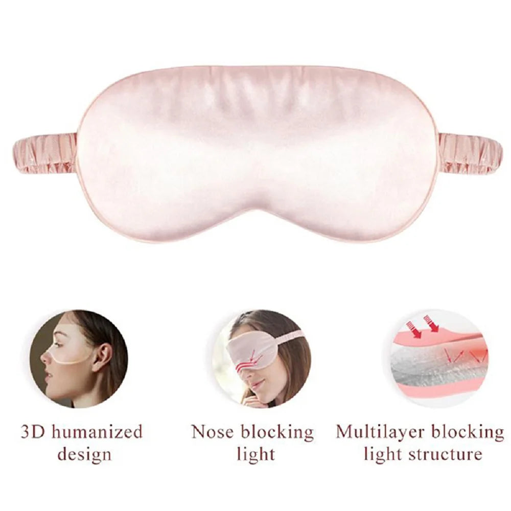 Luxueuze Geïmiteerde Zijden Oogmasker & Slaapoogmasker - Ultiem Comfort voor Reizen & Ontspanning, Zachte Oogverzorgingsschild voor Rustgevende Slaap