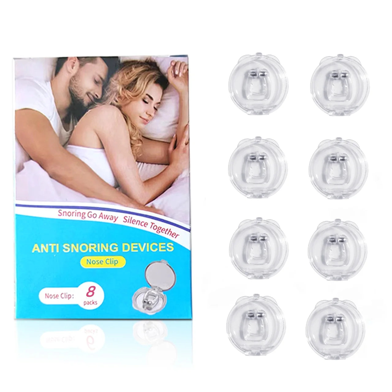 Premium Magnetische Anti-Snurk Neusclip – Adem Gemakkelijk en Slaap Beter! Effectieve Apneu Hulp met Handige Opbergdoos – Beschikbaar in 1/2/4/6 Pakketten