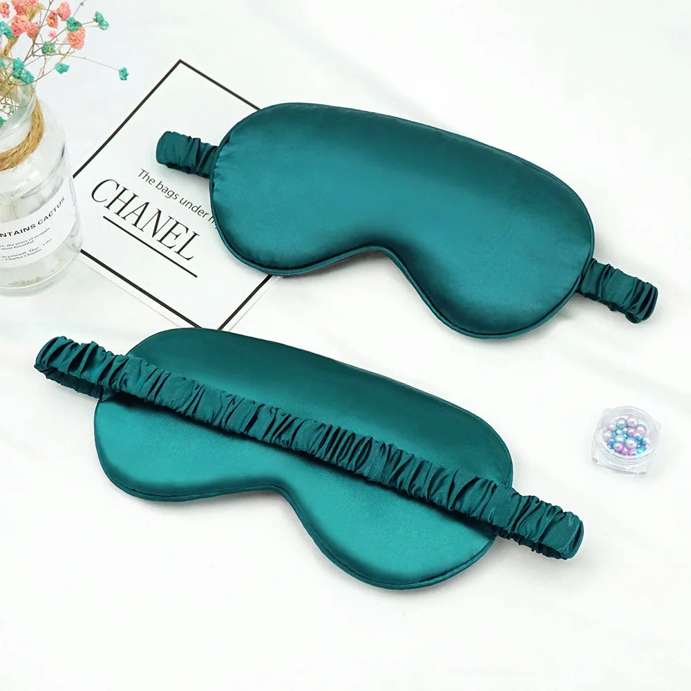 Luxueuze Geïmiteerde Zijden Oogmasker & Slaapoogmasker - Ultiem Comfort voor Reizen & Ontspanning, Zachte Oogverzorgingsschild voor Rustgevende Slaap