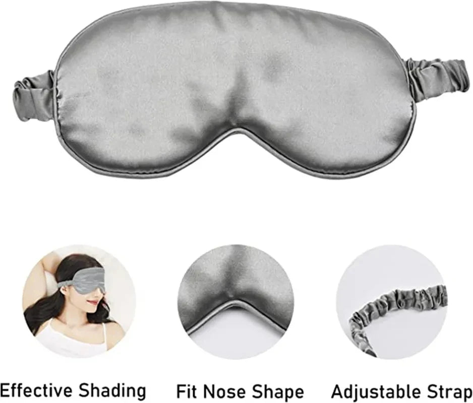 Luxueuze Geïmiteerde Zijden Oogmasker & Slaapoogmasker - Ultiem Comfort voor Reizen & Ontspanning, Zachte Oogverzorgingsschild voor Rustgevende Slaap