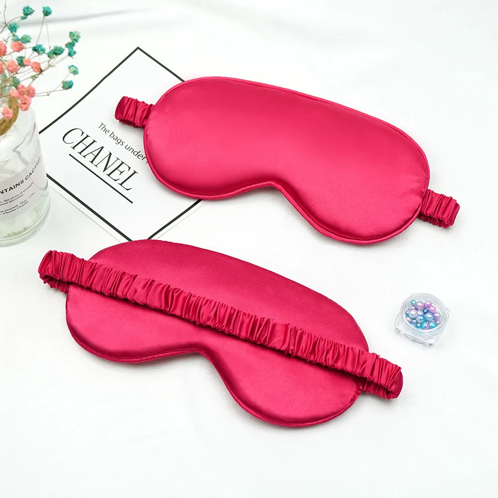 Luxueuze Geïmiteerde Zijden Oogmasker & Slaapoogmasker - Ultiem Comfort voor Reizen & Ontspanning, Zachte Oogverzorgingsschild voor Rustgevende Slaap