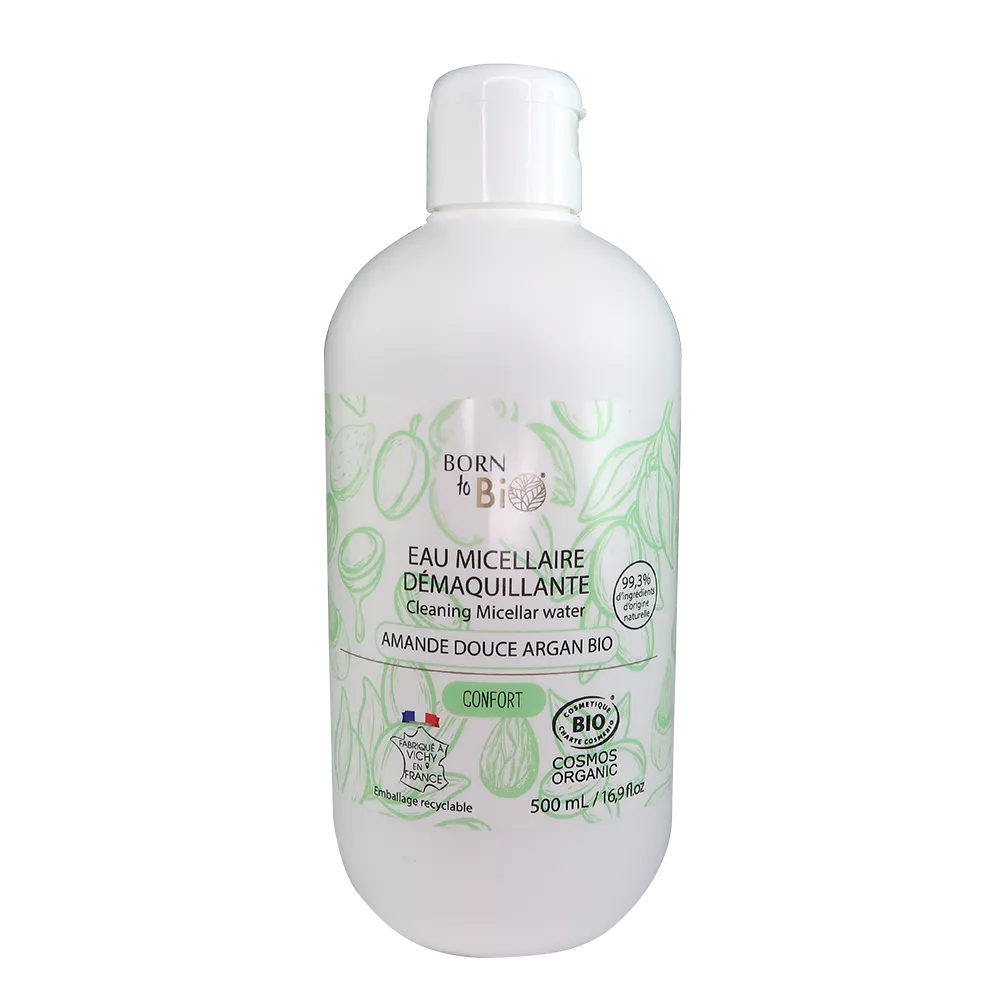 Sweet Almond Argan Micellar Makeup Remover Water 500mL - Certified organic-0