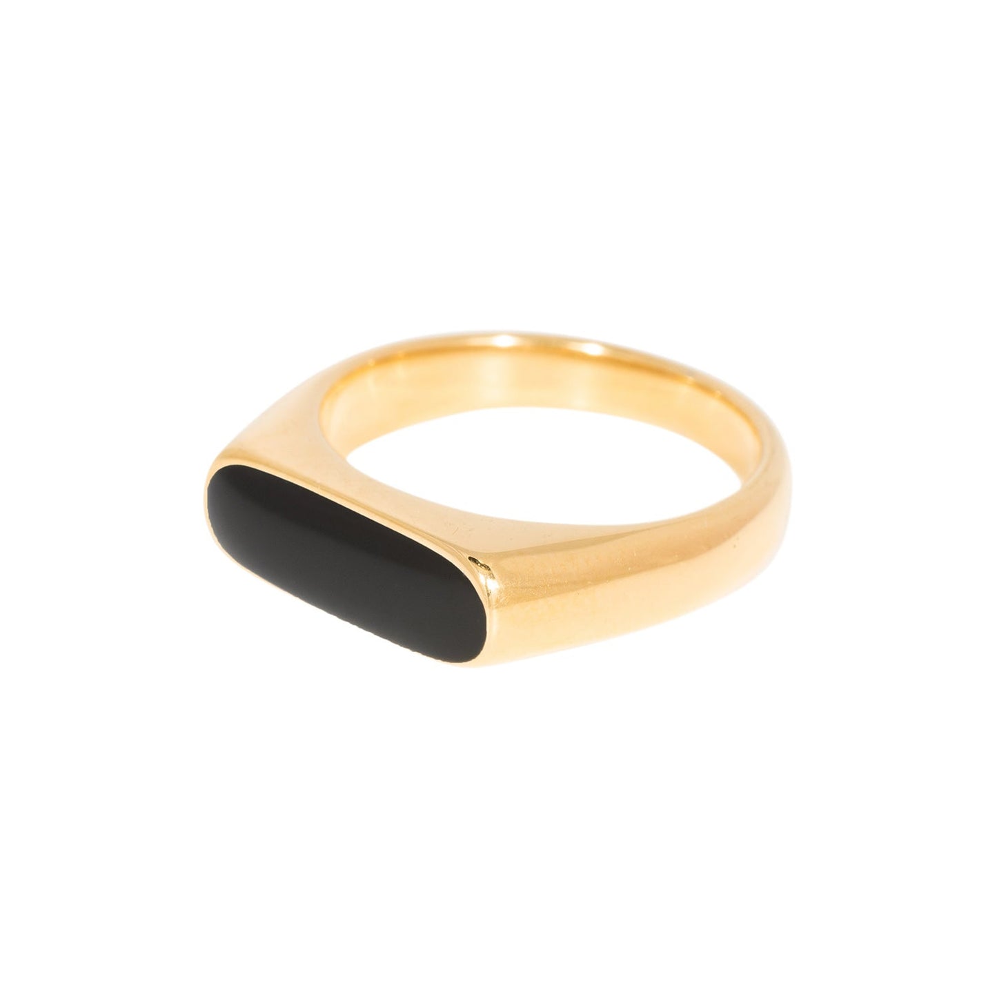 EbonTide - Exclusieve Ring met Elegant Zwart Schelp Accent