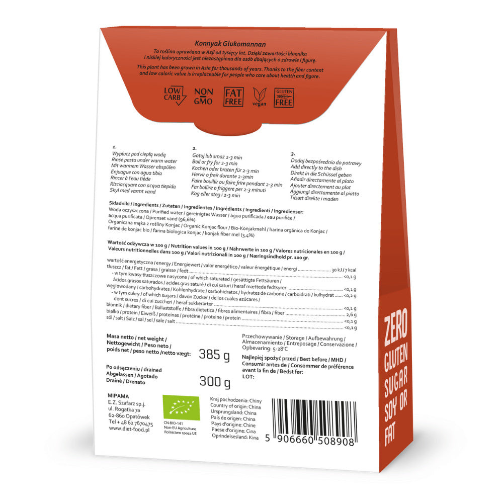 Bio konjac (shirataki) pasta Fettuccine 370 g-1