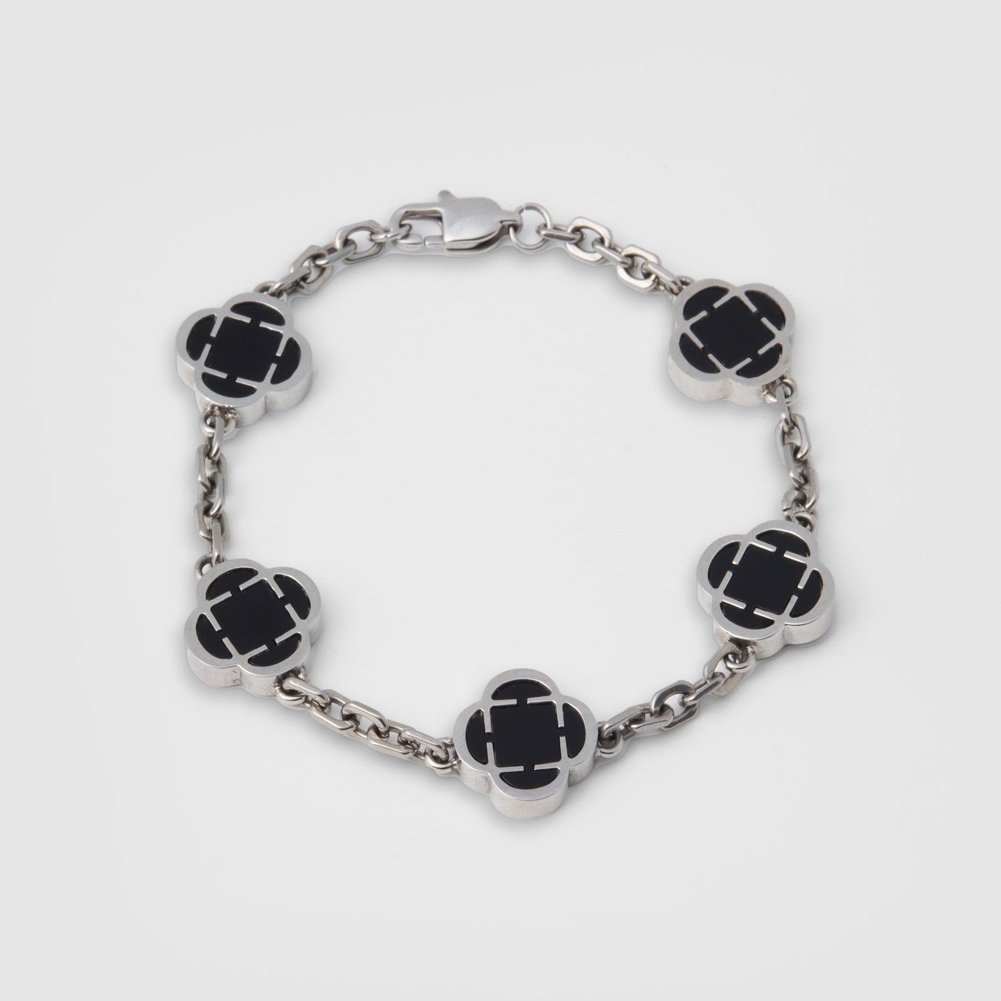 EternalClover - Zilveren Onyx Geluksbedel