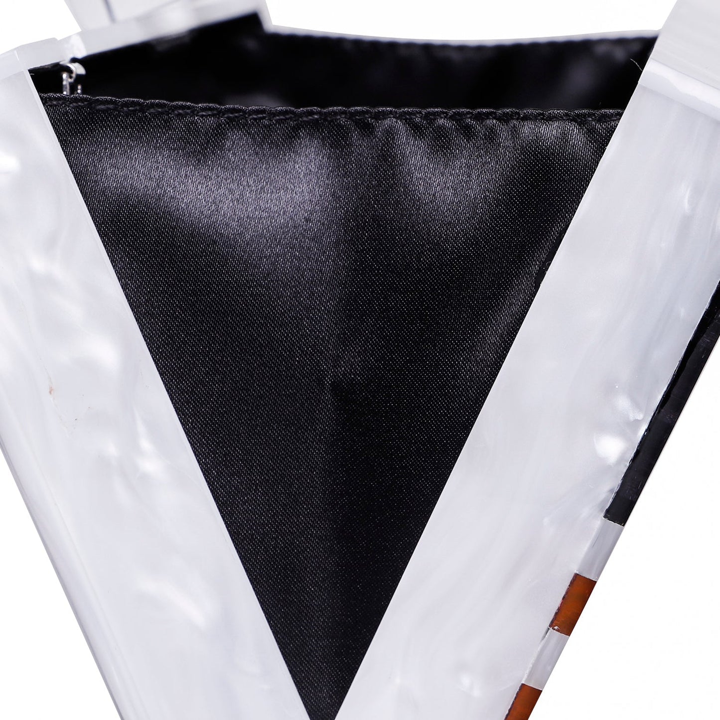 Sparkling American Flag Pearl White Clutch Purse-3