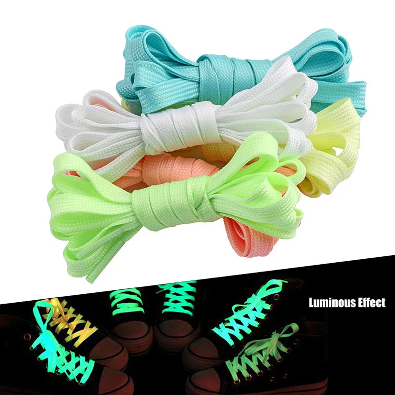 Gloei-in-het-donker Lumineuze Veters voor Kinderen en Volwassenen - Perfect voor Sneakers en Sportschoenen! Reflecterende Nachtveters om je Look te Verlichten!