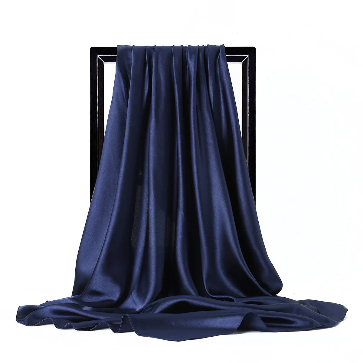 Elegante Zijden Sjaal voor Vrouwen - Premium Satijnen Effen Kleur Hijab, Stijlvolle Pareo, Veelzijdige Bandana, Chique Sjaal & Haarband, Perfecte 90*90cm Foulard