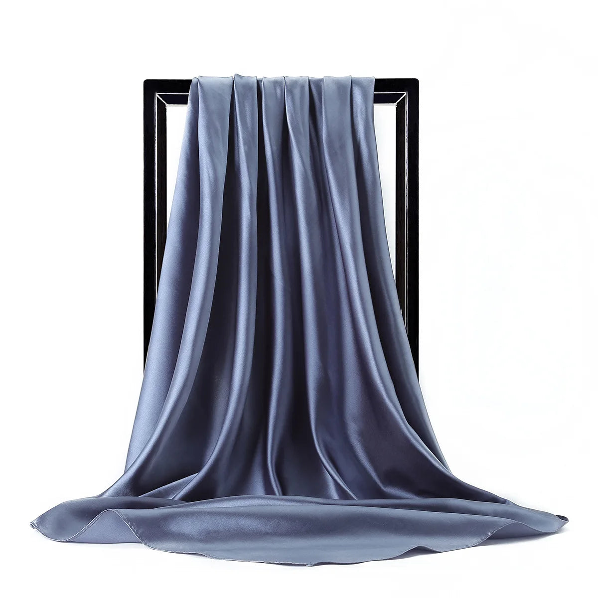 Elegante Zijden Sjaal voor Vrouwen - Premium Satijnen Effen Kleur Hijab, Stijlvolle Pareo, Veelzijdige Bandana, Chique Sjaal & Haarband, Perfecte 90*90cm Foulard