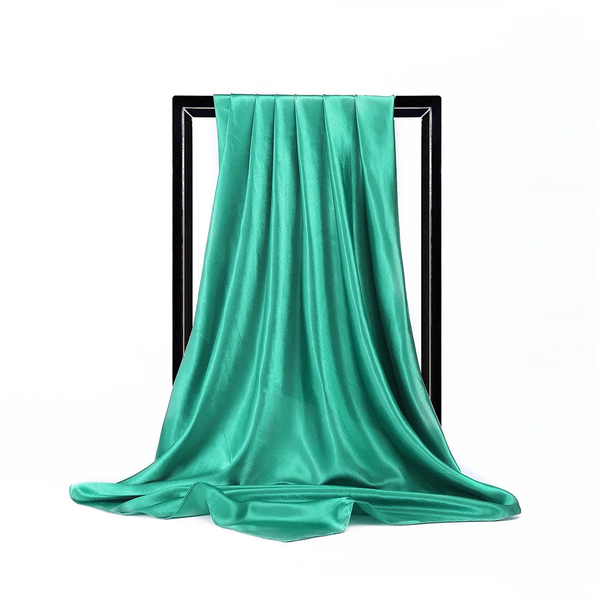 Elegante Zijden Sjaal voor Vrouwen - Premium Satijnen Effen Kleur Hijab, Stijlvolle Pareo, Veelzijdige Bandana, Chique Sjaal & Haarband, Perfecte 90*90cm Foulard