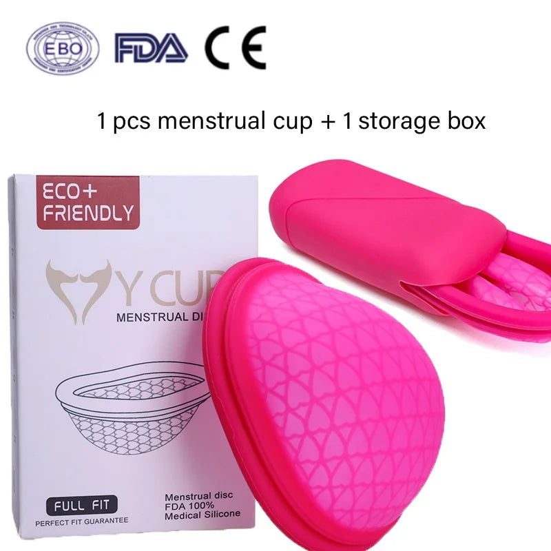 3pcs Reusable Menstrual Cup Medical Silicon Period Cup Sterilizer Menstrual Disc Menstruation Bowl Health women Menstrual Cup
