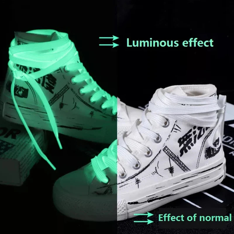 Gloei-in-het-donker Lumineuze Veters voor Kinderen en Volwassenen - Perfect voor Sneakers en Sportschoenen! Reflecterende Nachtveters om je Look te Verlichten!