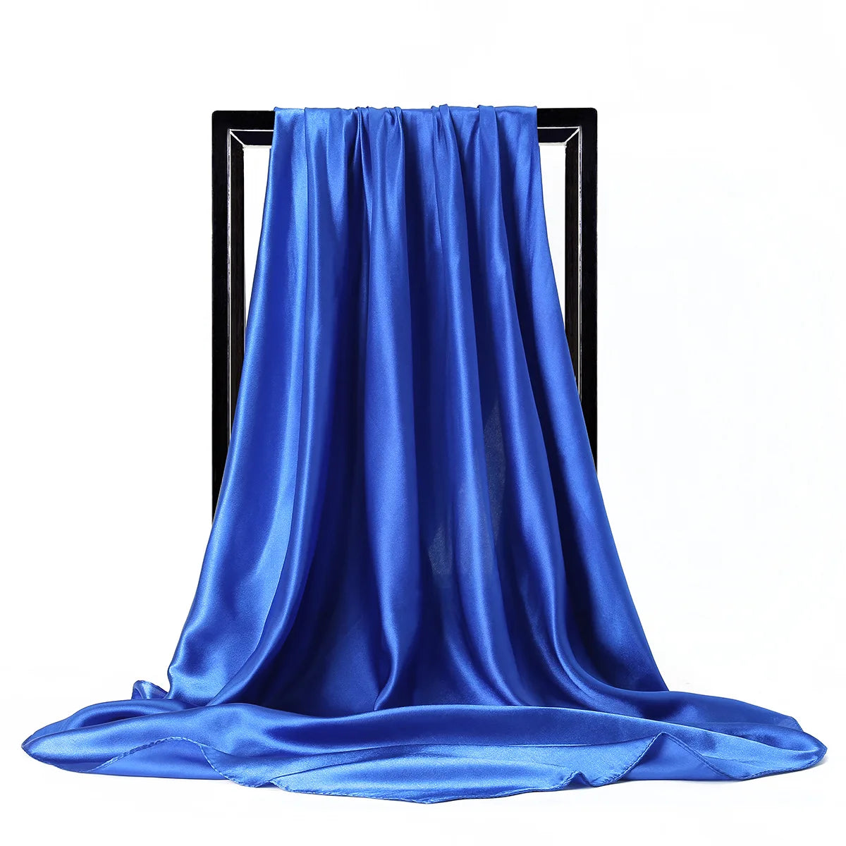 Elegante Zijden Sjaal voor Vrouwen - Premium Satijnen Effen Kleur Hijab, Stijlvolle Pareo, Veelzijdige Bandana, Chique Sjaal & Haarband, Perfecte 90*90cm Foulard