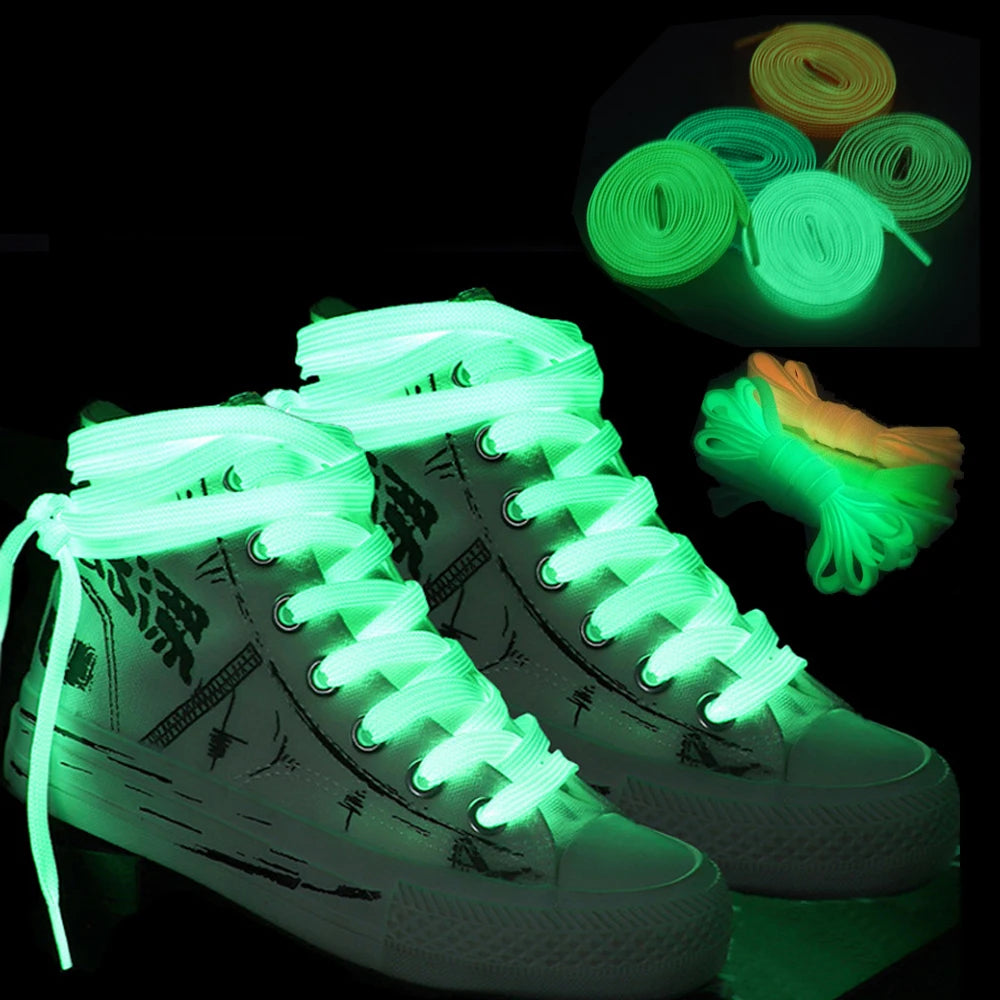 Gloei-in-het-donker Lumineuze Veters voor Kinderen en Volwassenen - Perfect voor Sneakers en Sportschoenen! Reflecterende Nachtveters om je Look te Verlichten!