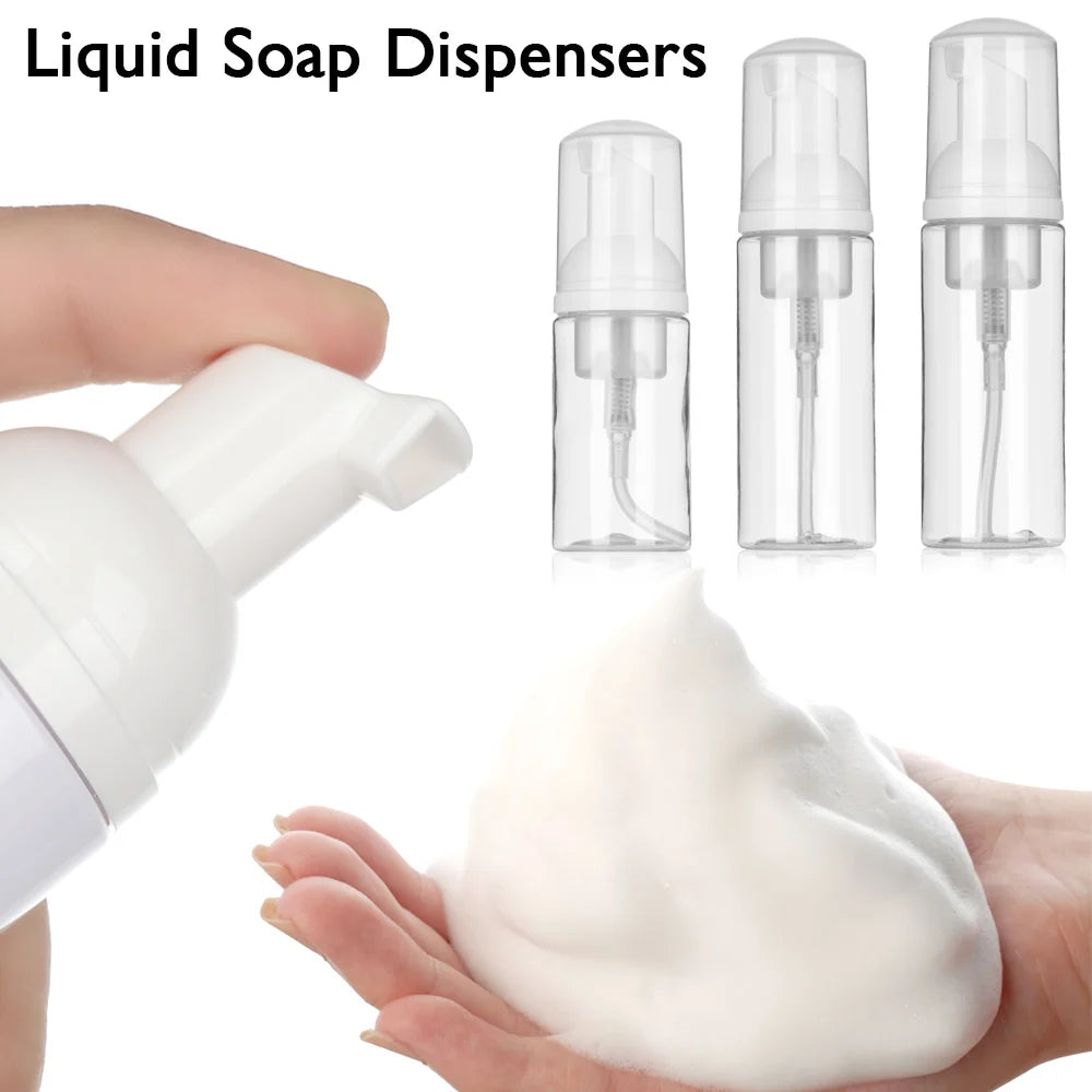 Veelzijdige Plastic Schuimbussen voor Zeep, Mousse en Vloeistofdispenser - Perfect voor Shampoo, Lichaamslotion, Douchegel en Meer! Verkrijgbaar in 30/50/60/80 ML Groottes.