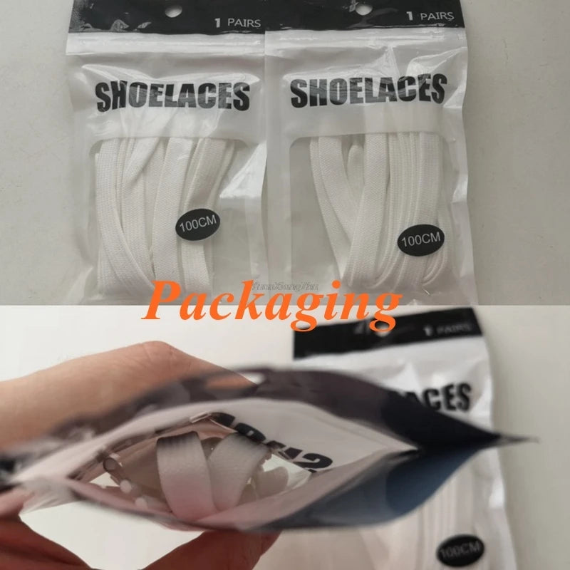 1Pair Thicken Flat Shoe laces Classic Solid Shoelaces for Athletic Running Sneaker Laces Shoes Boot 0.8 CM Width Shoelace String