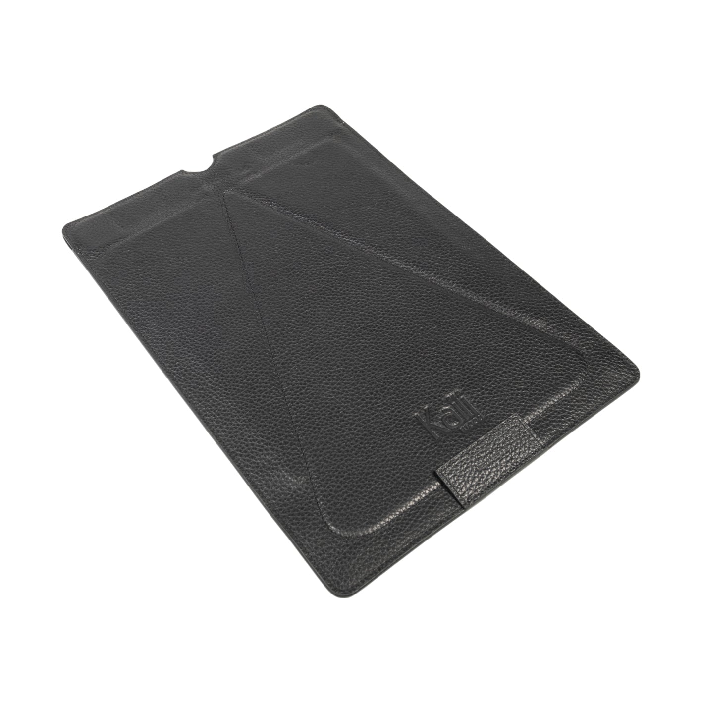 K0031AB | Modular Tablet Case/Support in Genuine Leather, full grain, dollar grain. Black colour. Closure with magnets. Dimensions: 22 x 31 cm. Packaging: TNT bag-3