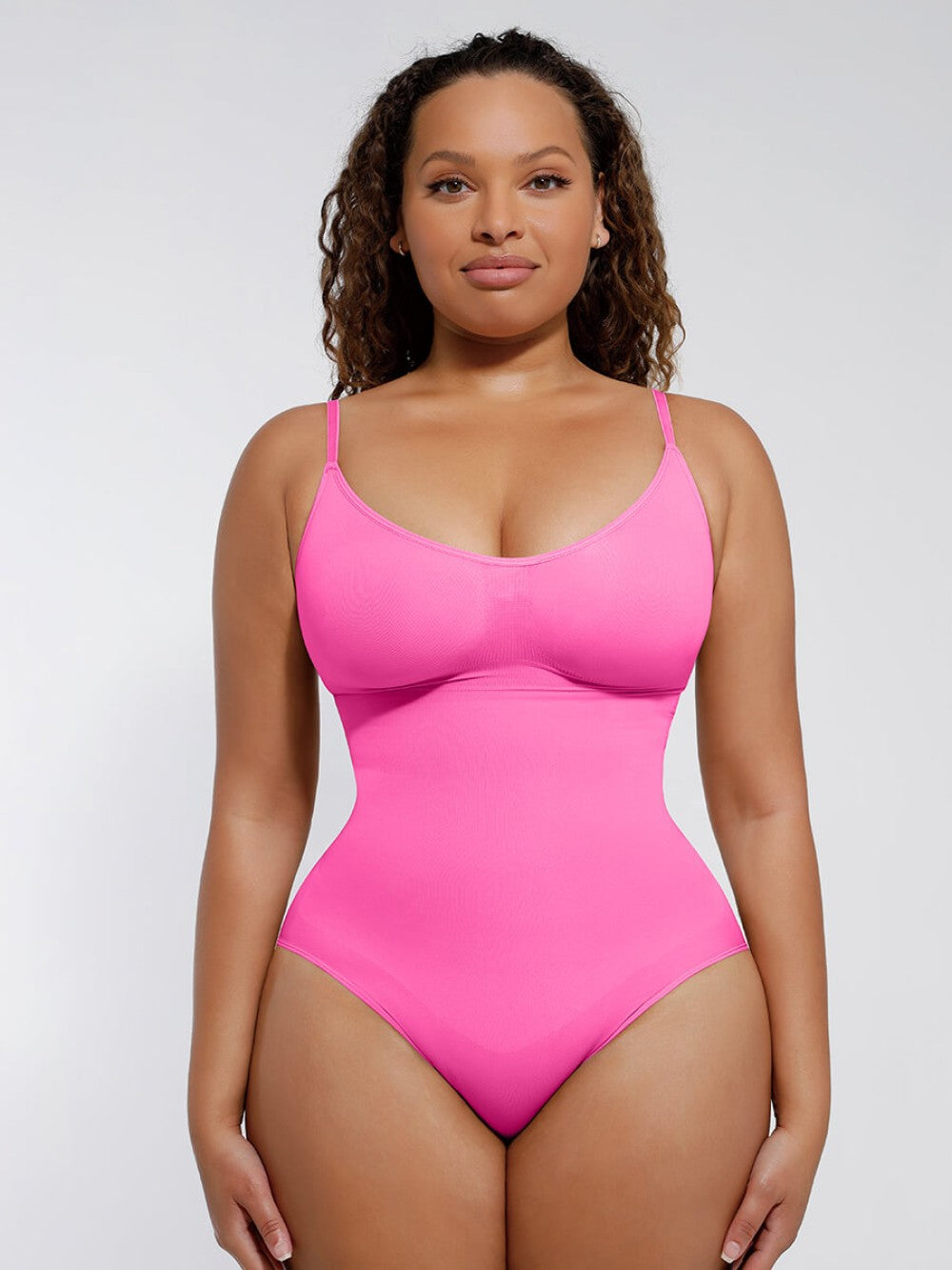 Levendige Fuchsia Thong Bodysuit