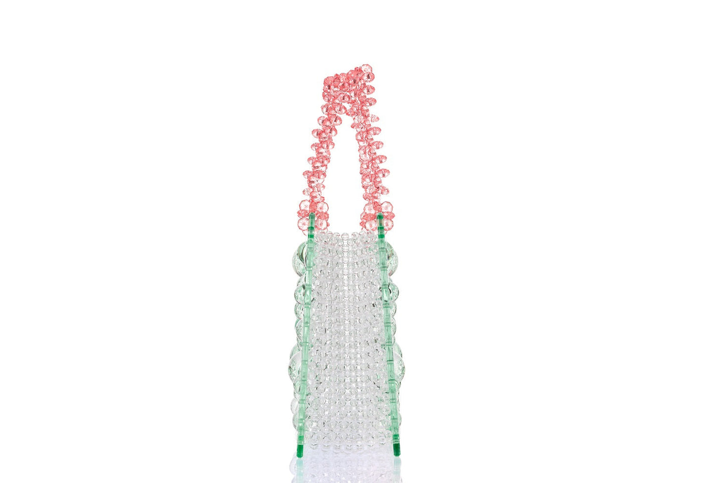 Mint Spider Woven Round Beaded Bag-4