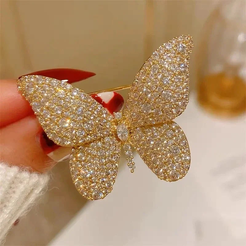 Prachtige paarse lavendel kristallen strass broche - Elegante bloemenpin voor jassen & luxe sieraad cadeau voor haar