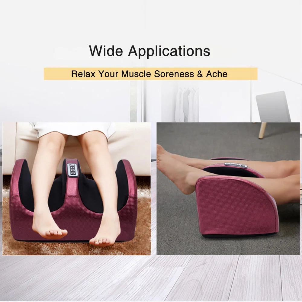 Verwen jezelf: Elektrische Voetmassager met Verwarmtherapie, Shiatsu Kneedrollers en Hete Compressie voor Ultieme Spierontspanning en Pijnverlichting