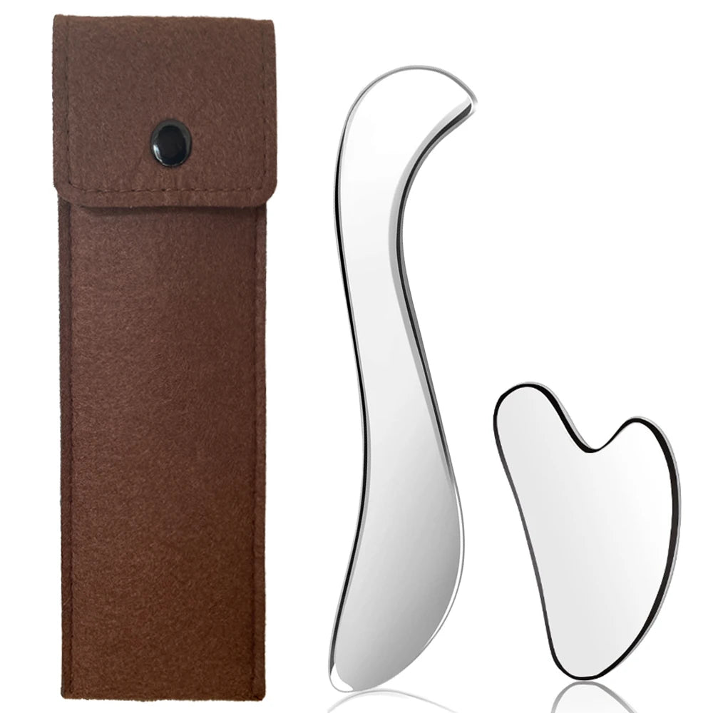 Premium RVS Gua Sha Scraping Tool Set – Ultieme Massageoplossing voor Rug, Benen, Armen, Nek en Schouders