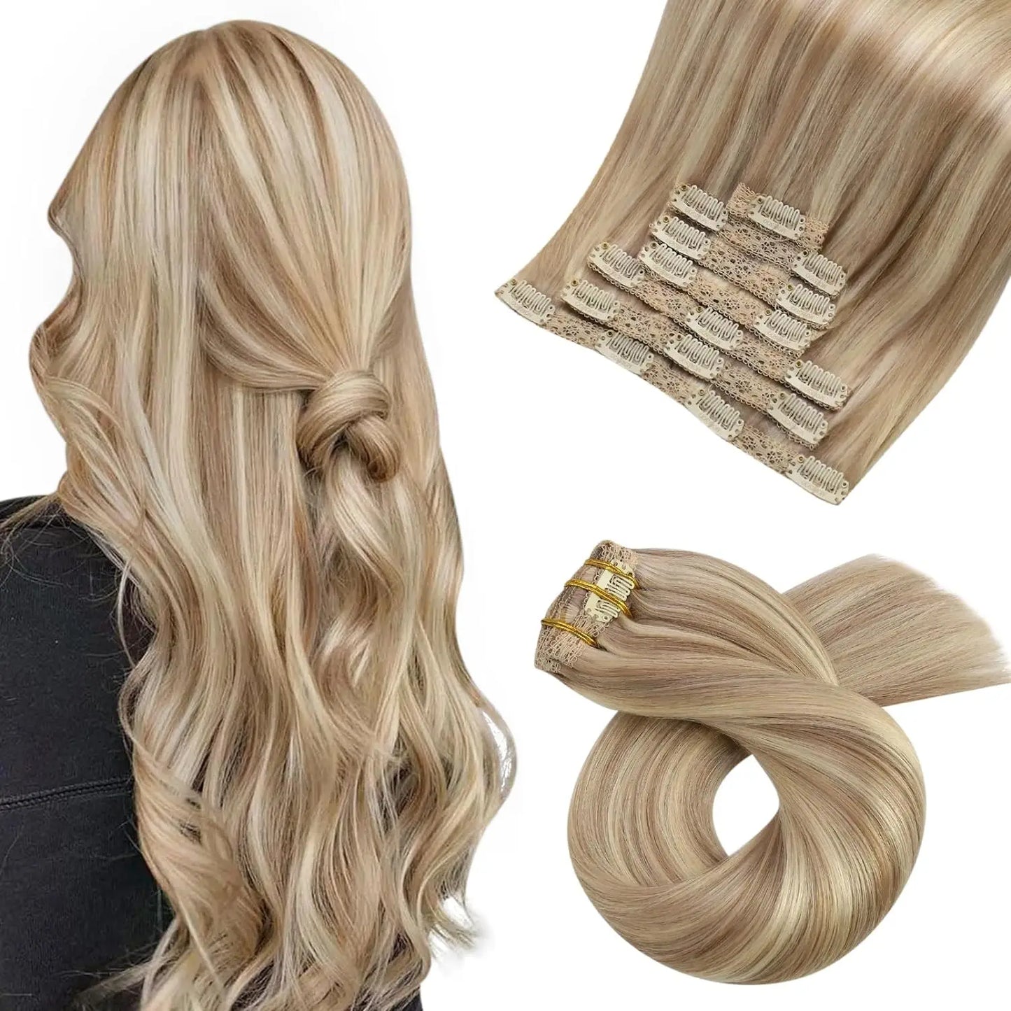 Transformeer je look met Moresoo Premium Clip-In Haarextensions - 100% Natuurlijke Remy Haar, Rechte Stijl, Verkrijgbaar in 5 en 7 Delige Sets!