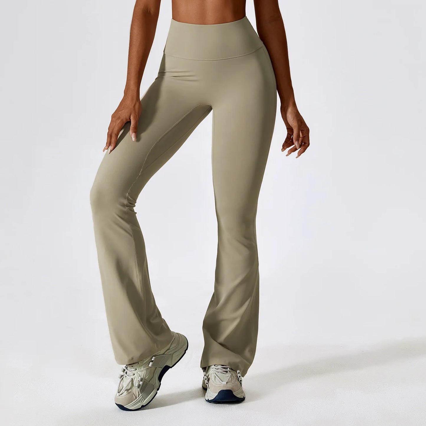 Stijlvolle Hoge Taille Flared Leggings voor Dames - Perfect voor Yoga, Gym en Dans!