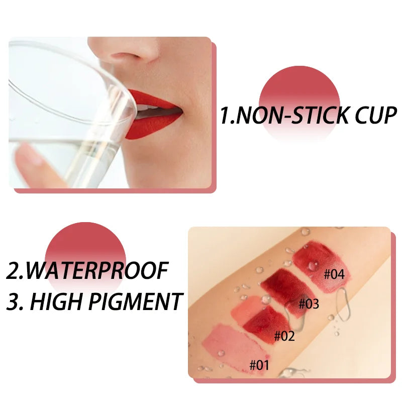 Matte Peel Off Lip Gloss - Waterdichte Tattoo Lippenstift met Overdracht Weerstand - Natuurlijke Roze Tint voor Moeiteloze Contour