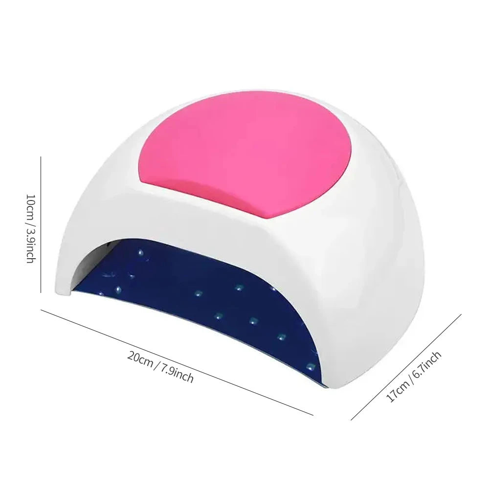 LULAA 48W UV Nagellamp - SUN2C Professionele Gel Nag Droger met Infraroodsensor en Luxe Roze Siliconen Pad voor Salonkwaardige Resultaten