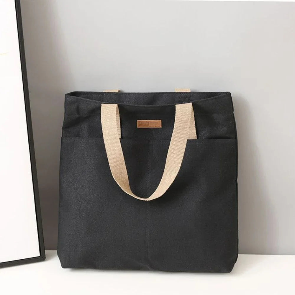 Stijlvolle Dames Canvas Tas - Ruime & Praktische Handtas voor Dagelijks Gebruik