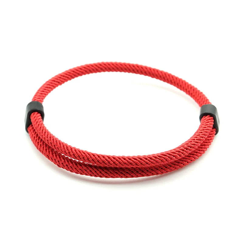 Stijlvolle Verstelbare Rode Draad Armband voor Stellen - Perfect voor Lovers, Minimalisten, Yoga- en Meditatie Enthousiastelingen
