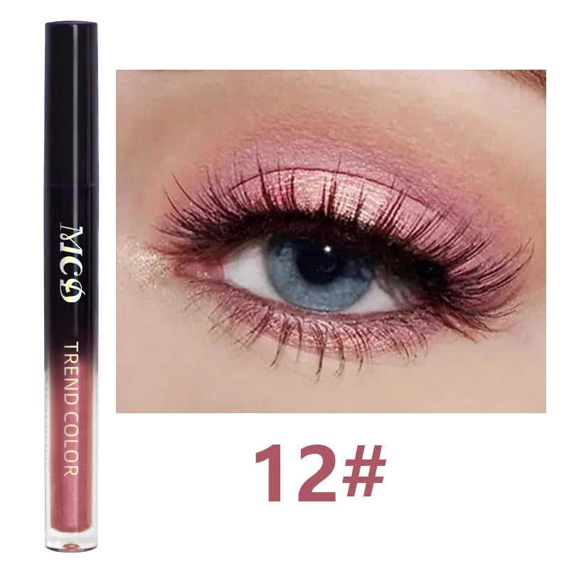 Glamoureuze 13-kleur Waterdichte Vloeibare Oogschaduw Palette - Hoge Glans, Langhoudend en Vlekbestendige Make-up voor Indrukwekkende Looks