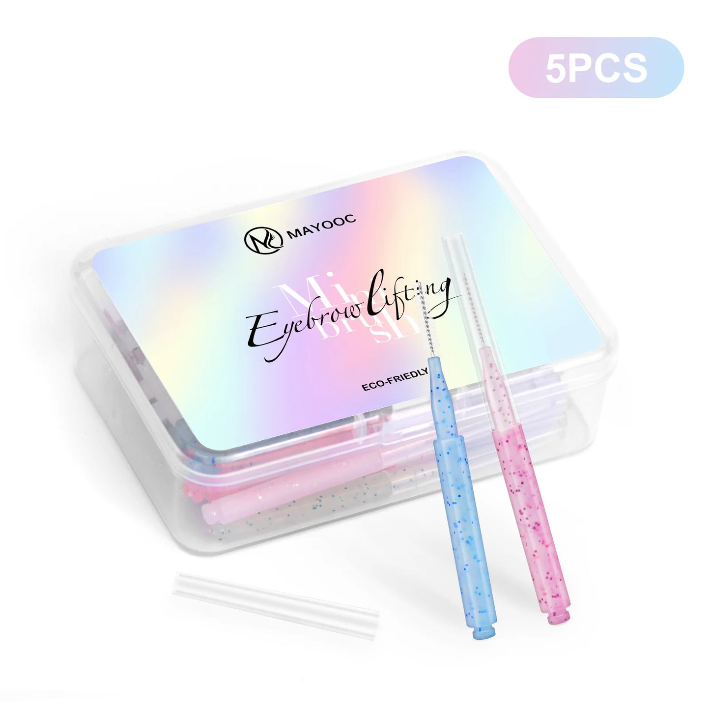 MAYOOC Mini Oogbrauwborstel Set – Wegwerp Oogbrowlifting & Permanent Borstels met Buigbare Microapplicators voor Perfecte Wimpertoepassing