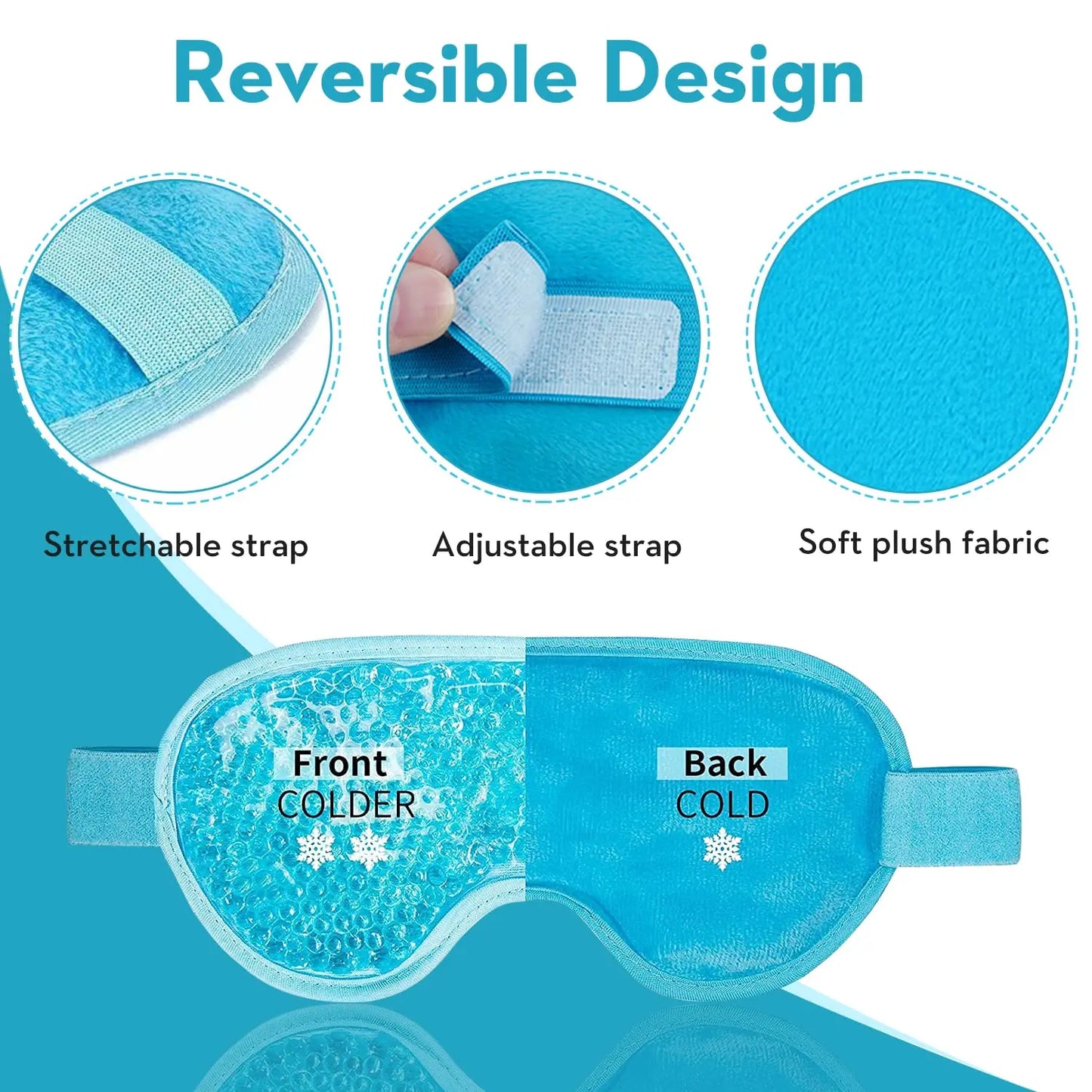 Vernieuw en Verjong: Herbruikbaar Koelend Oogmasker met Gelparels – Perfect voor Herstel na Chirurgie en Verzachtende Huidverzorging!