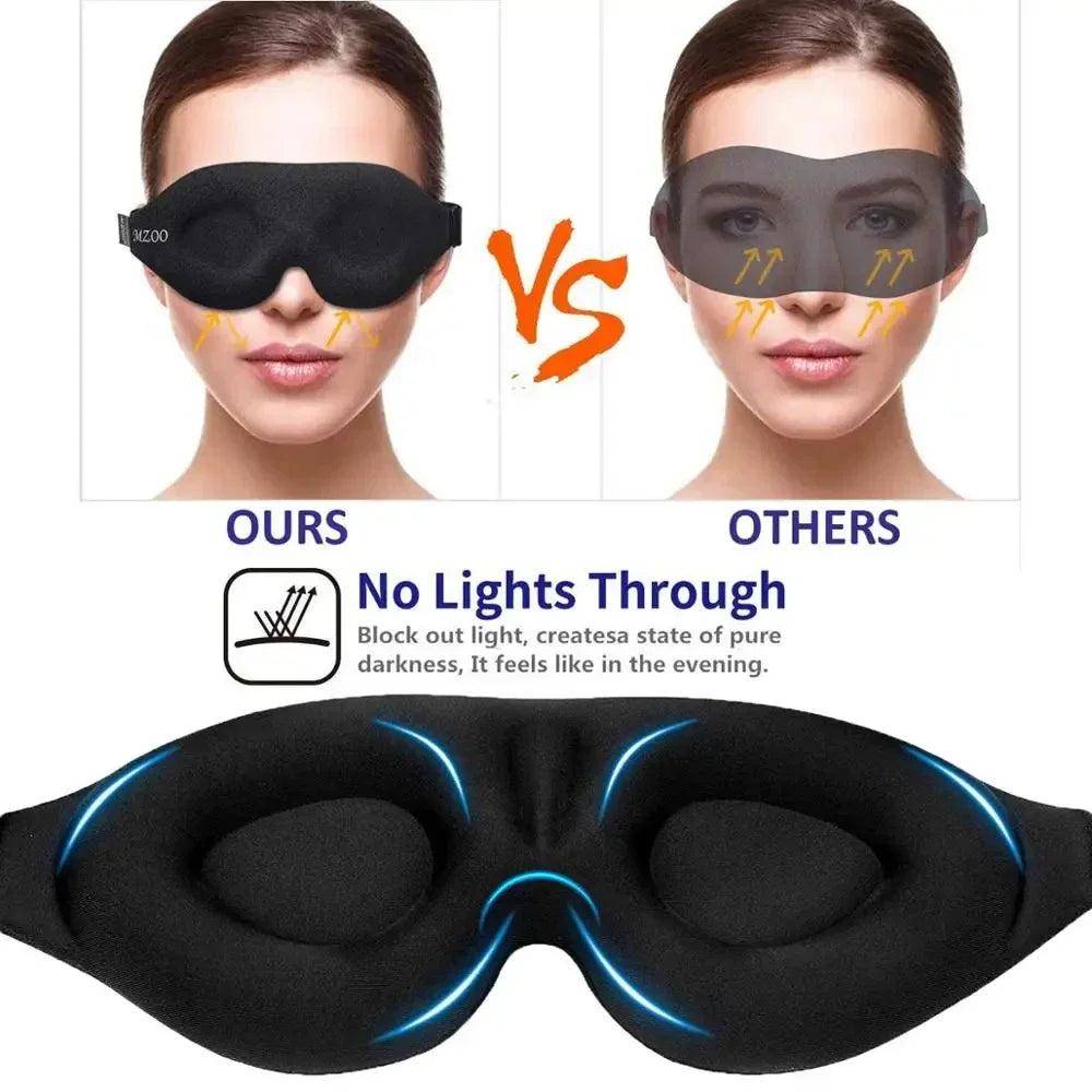 3D Gecontourde Slaap Oogmasker - Ultieme Lichtblokkerende Ontspanning voor Mannen en Vrouwen