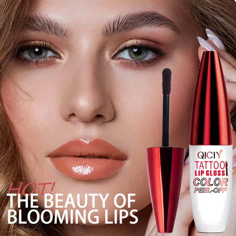 Matte Peel Off Lip Gloss - Waterdichte Tattoo Lippenstift met Overdracht Weerstand - Natuurlijke Roze Tint voor Moeiteloze Contour