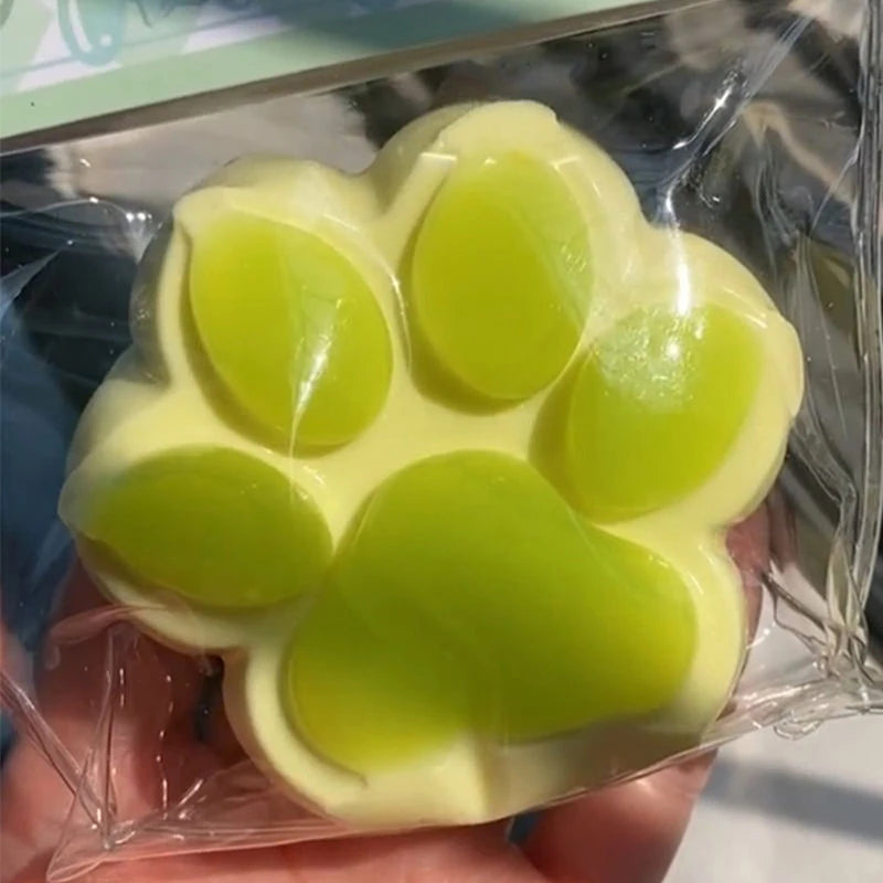 Leuke Zachte Siliconen Groene Druif Katpoot Stressverlichtingsspeelgoed - Langzame Terugslag Pret voor Kinderen! Perfect Cadeau voor Ontspanning!