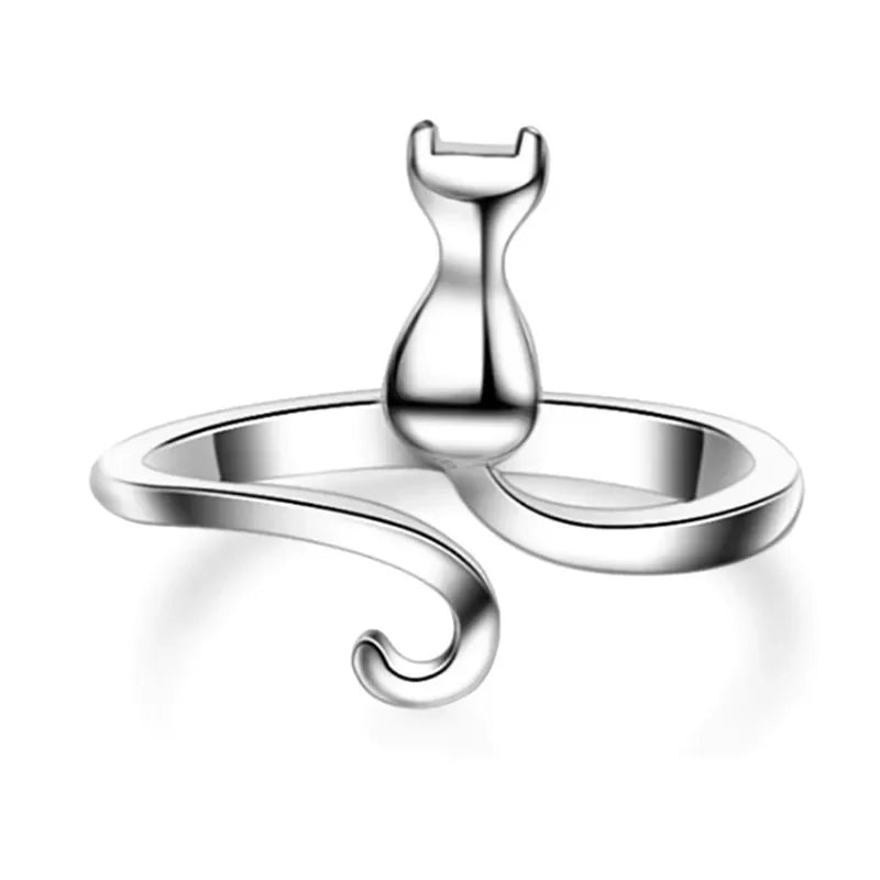 Exquisite 925 Sterling Zilveren Kat Ringen voor Dames - Luxe Designer Sieraden voor Verlovingen en Speciale Gelegenheden